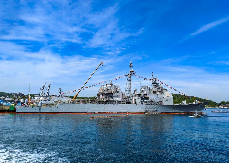 美軍巡洋艦安提塔姆號(USS Antietam)。 圖／美國海軍