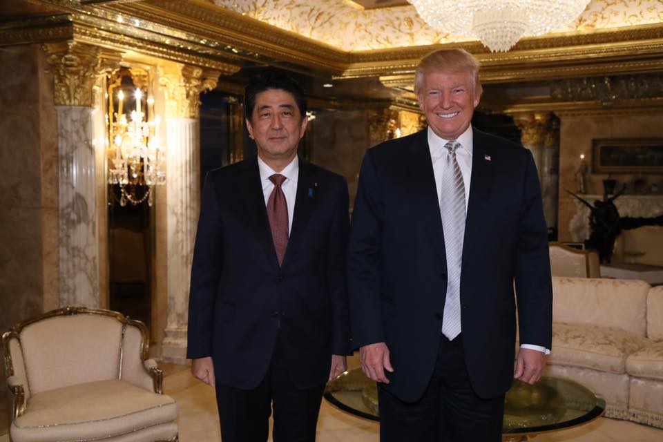 美國 川普 日本 安倍晉三。圖／翻攝自川普臉書（Facebook @Donald J. Trump）