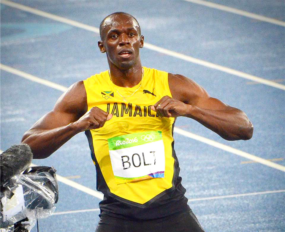波爾特輕鬆完成兩百公尺三連霸，本屆奧運已雙金入袋。圖／取自Usain Bolt官方粉絲頁