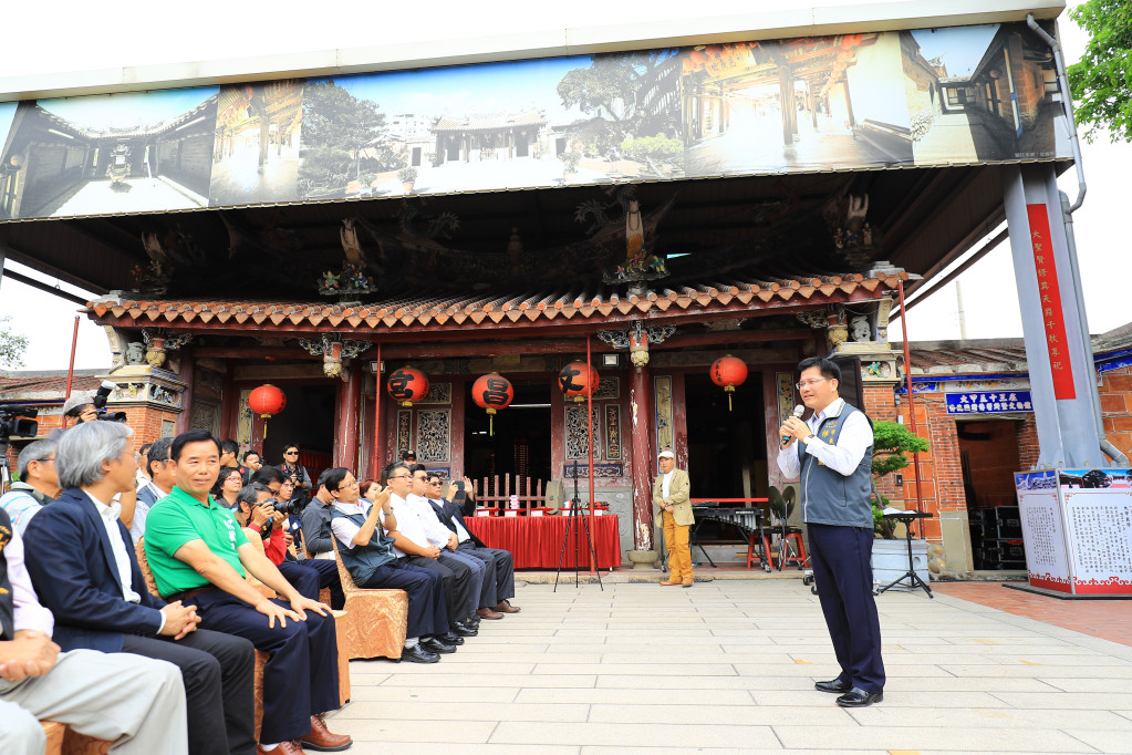 大甲文昌祠創建於1887年，台中市政府編列2300萬元進行修復工程，4日舉行開工典禮。圖／台中市新聞局