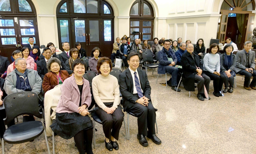 蔣渭水文化基金會今日下午於台大醫學院人文博物館舉行文化講堂開幕式暨記者會。（記者蔡育豪／攝影）