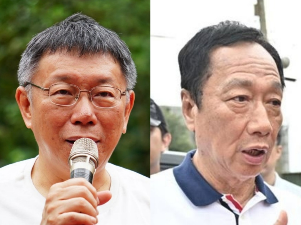 柯文哲(左)即將組台灣民眾黨，新黨與鴻海集團前董事長郭台銘(右)會不會有什麼樣的互動備受矚目。圖／台北市政府網站、郭台銘臉書