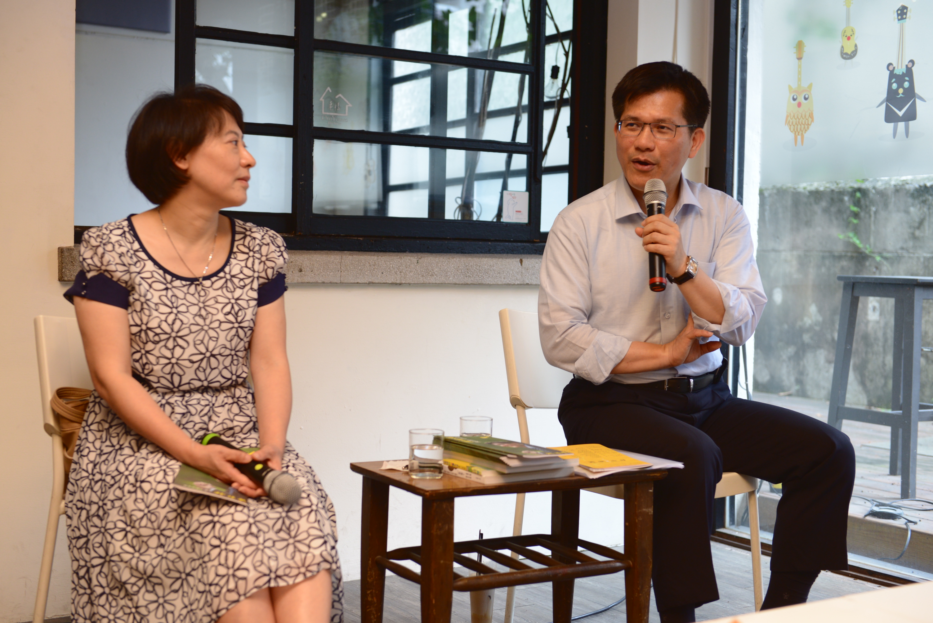 立委林佳龍今天偕太太廖婉如一起出席公開活動。(圖林佳龍辦公室提供)