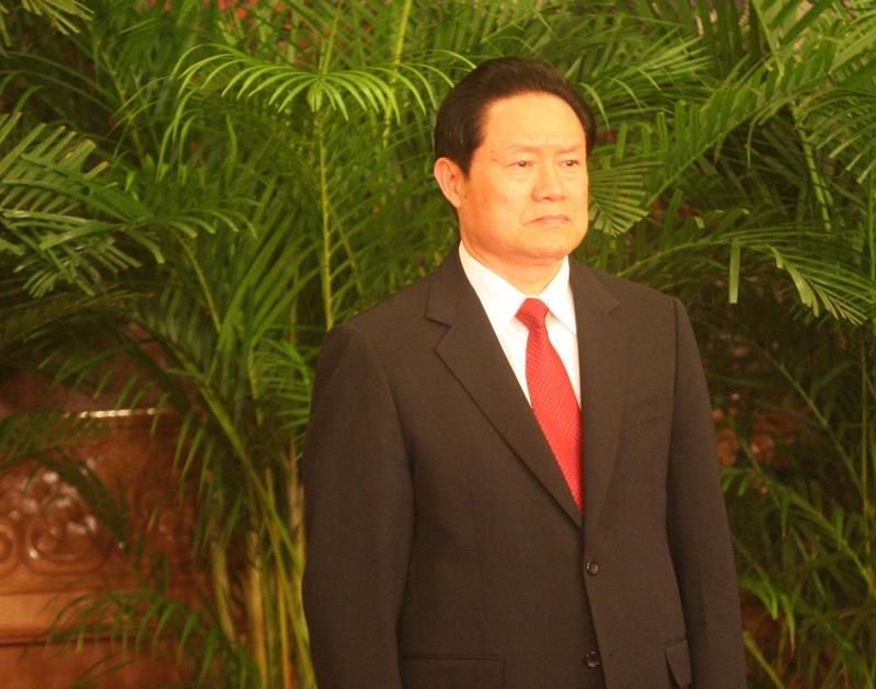 前中共中央政治局常委周永康(見圖，中央社資料照片)因濫用職權等罪，被判無期徒刑。20150611