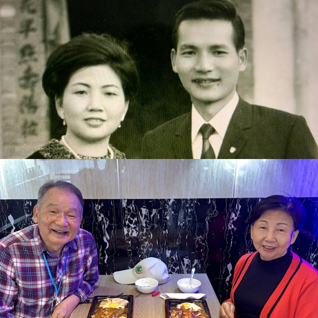 ５０年前與現在—金婚記念日牽手進行式—結婚50冬，前25年為家庭經濟phah拚，後25年為台語文kut-la̍t做工。圖／作者提供