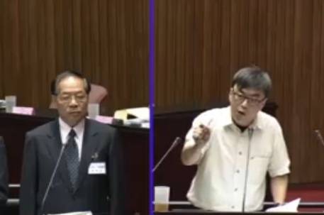 民進黨立委段宜康今(19)日在考試委員同意權審查時質疑，考試委員被提名人、警察大學校長謝秀，20年間1次就記2大功的經驗有22次，不但浮濫且享盡既得利益，馬總統提名謝秀能，就是羞辱考詮制度。（翻攝立院視訊）
