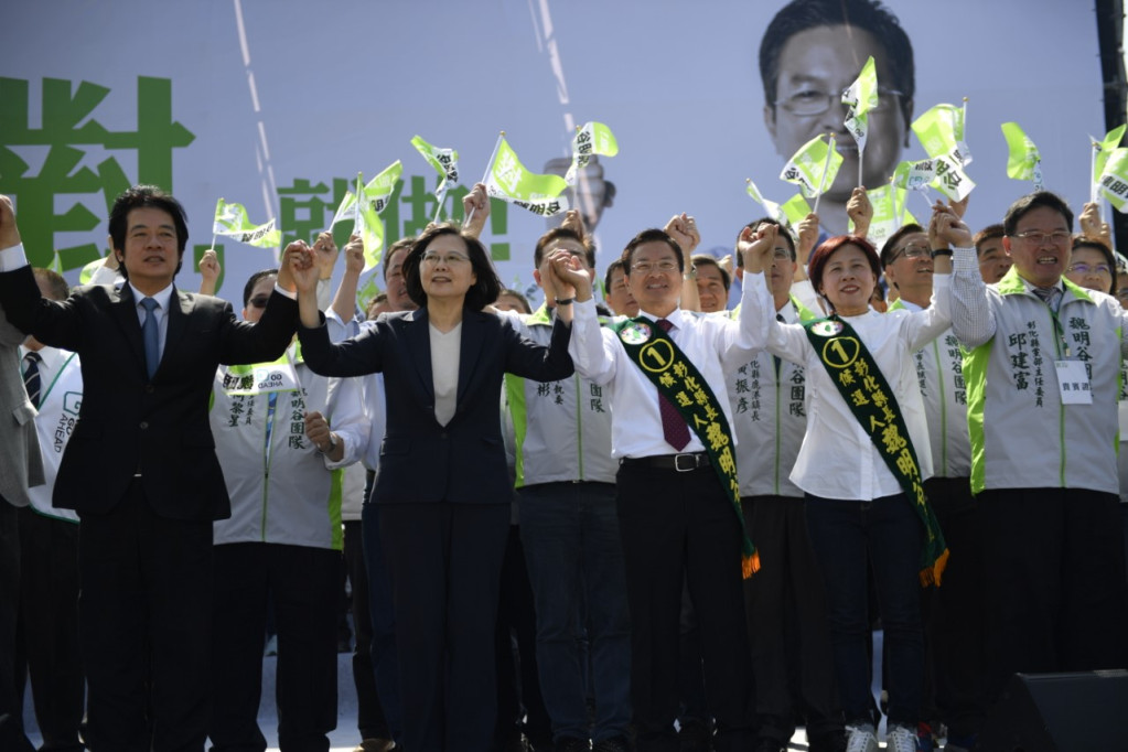 蔡英文丶賴清德風塵樸樸，第N次到彰化助選，力挺魏明谷連任。（民進黨後援會）