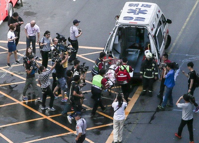 位於新北市新店區的樂活老人照顧中心今(6)日上午發生大火，釀5死悲劇。圖／中央社