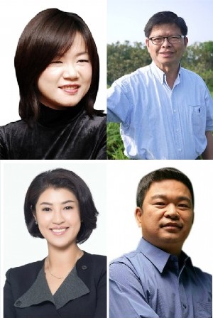 南投縣立委候選人分別為第一選區馬文君（左上）、張國鑫（右上）；第二選區許淑華（左下）、蔡煌瑯（右上）。（取自各候選人臉書）