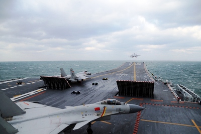中國解放軍第一艘航空母艦遼寧號。圖／中央社資料照（中新社提供）