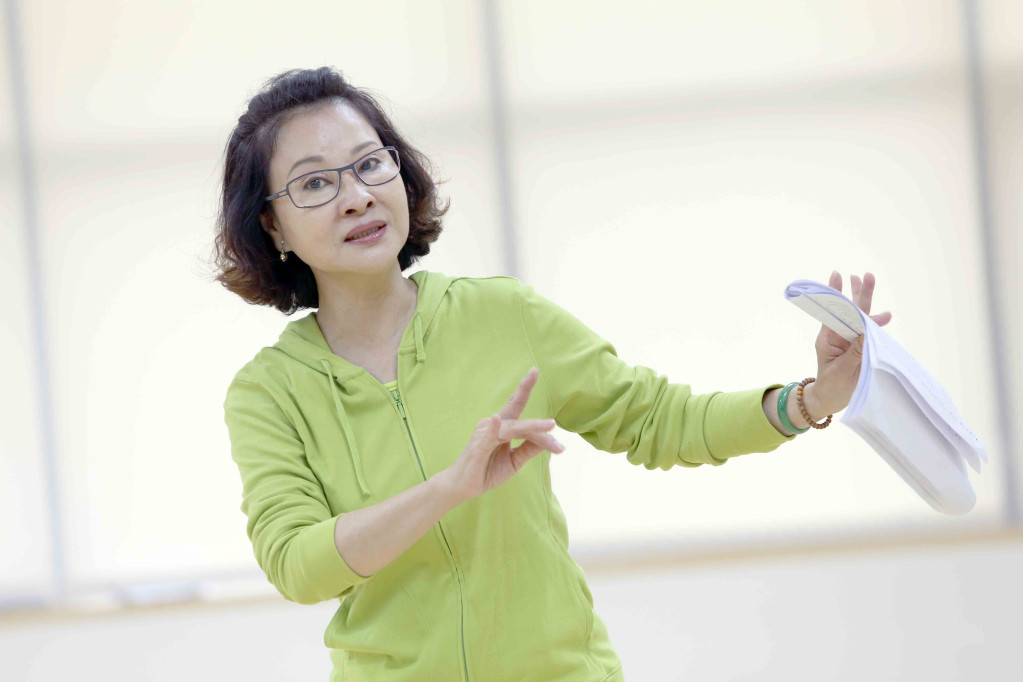 許秀年彩排「文成公主」。(記者蔡育豪攝影)