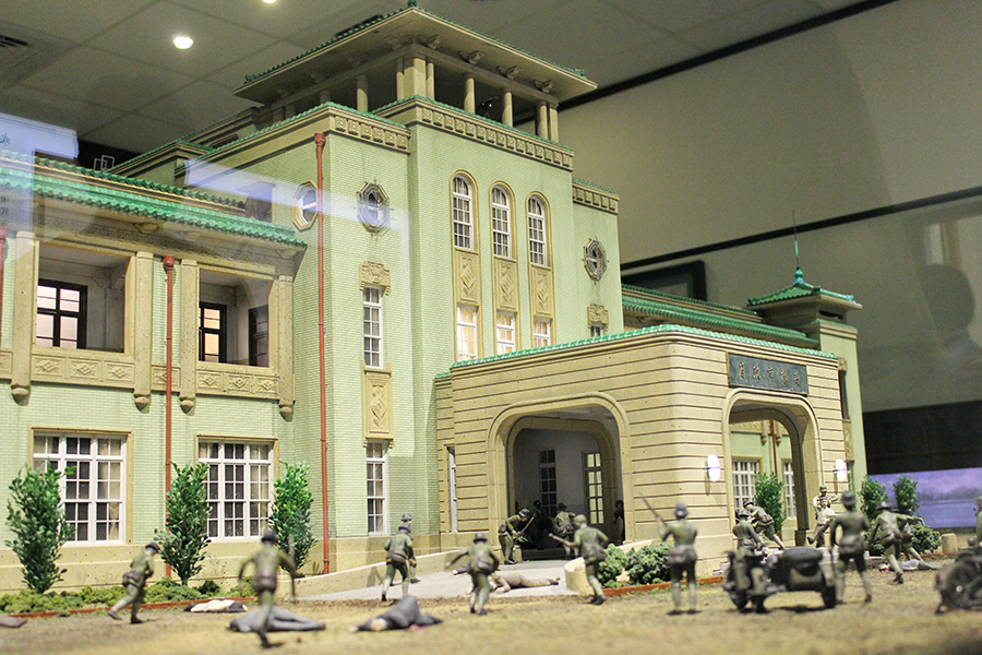 台灣首座以「25：1」打造全台獨具的「二二八事件微縮模擬場景模型」。（記者陳俊廷攝）  