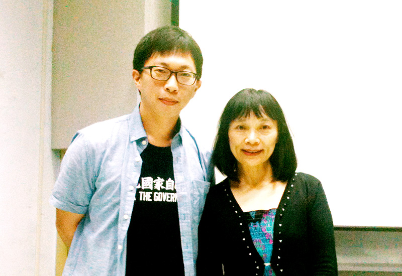 楊翠與魏楊母子高師大世代演講 （記者陳俊廷攝）