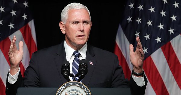 美國副總統彭斯拒見索國總理。圖／美國副總統彭斯（MikePence）Twitter（資料照）