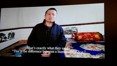 中國最著名被迫害最烈的維權律師高智晟祕密寫出來揭露中共暴行的35萬字新書《2017年起來中國》。圖為高智晟談自己遭到酷刑的影片。（中央社資料照）