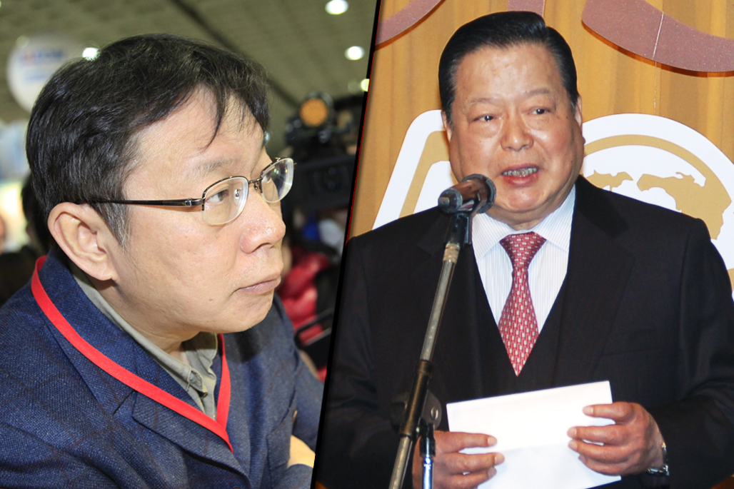 現年70幾歲高齡的中國國民黨大老陳炯松，在毫無專業醫療背景情況下，長期擔任「財團法人病理發展基金會」董事長20餘年。柯文哲市長卻也坦白承認，依據基金會現行章程，目前「拿他沒辦法」。（北市府提供、取自中正基金會，民報合成）