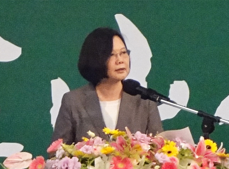 蔡英文指馬應展現領導人格局，雙英會若只是形式，於事無補。（記者劉明堂攝）