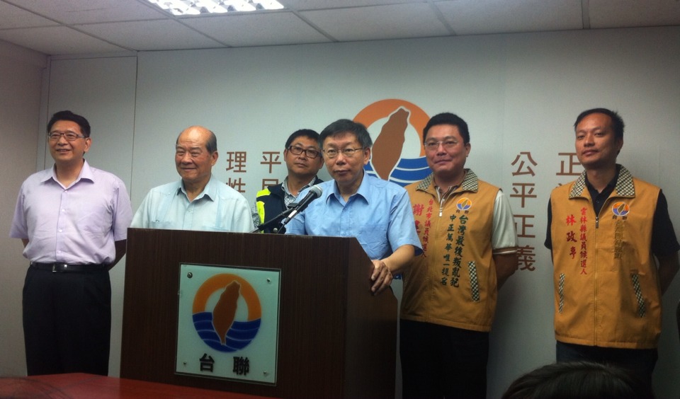 柯文哲：市長自己當  不是爸爸要當。（唐心屏攝）