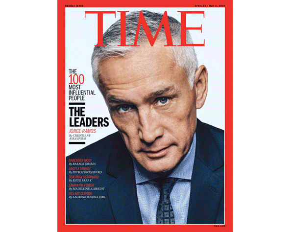 2015 年度「TIME 100」特刊的五位封面人物。（photo credit: TIME INC.）