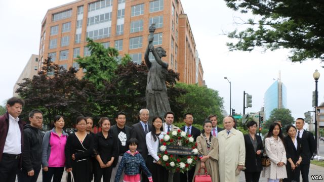 人權團體在華盛頓舉行六四紀念活動。圖／取材自美國之音