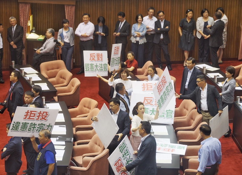 台灣社發表聲明表示,大法官被提名人可分成兩個集團,即中國黨杯葛與否者,但綠營立委卻不會「以子之矛,攻子之盾」,讓台灣認同者一致獲得低票數,缺乏台灣國家戰略觀。圖/張良一(資料照)