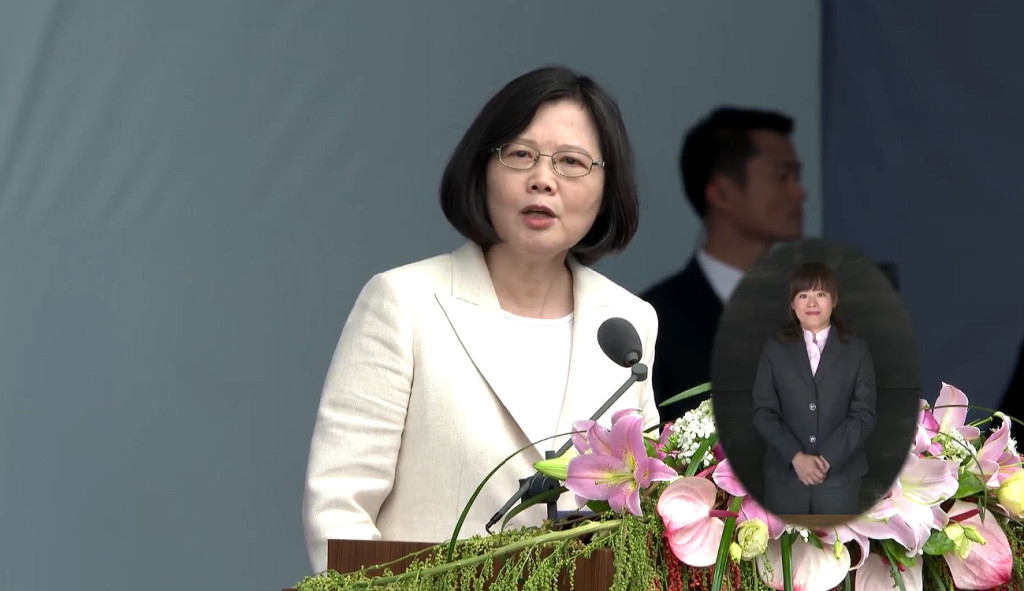 女性三軍統帥蔡英文,本週日首度視察部隊。(檔案照片)