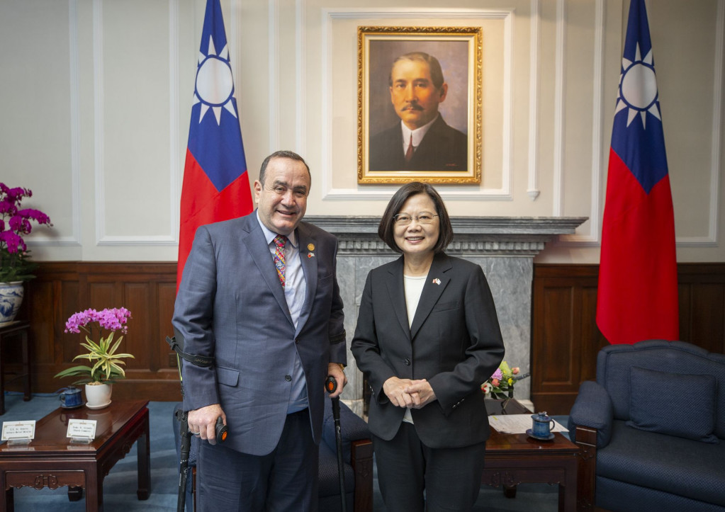 瓜地馬拉共和國新任總統當選人賈麥岱訪台，並在與蔡英文總統的會面中表達對台灣的支持。圖／取自總統府網站