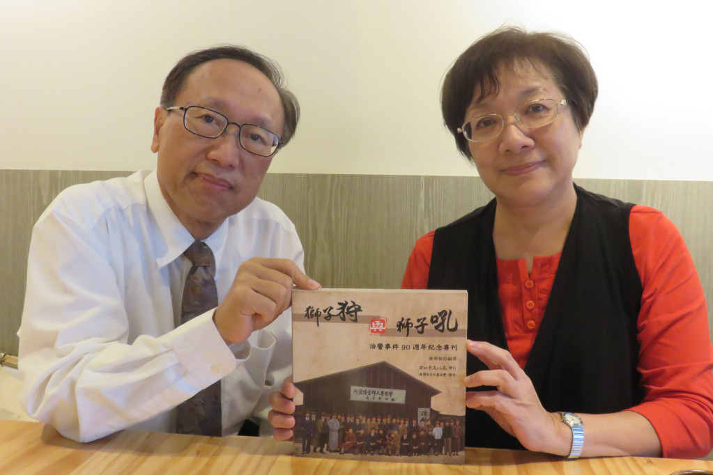 蔣渭水基金會副執行長蔣理容(右)、台北教育大學台文所教授李筱峰邀請大家12月10日一起來回顧歷史「從治警事件到美麗島事件」。圖／林冠妙　