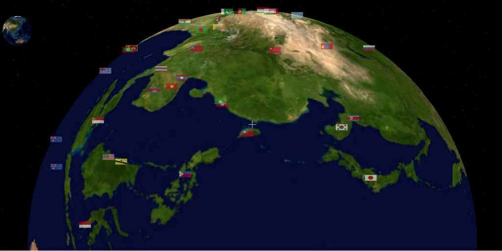 台灣在環太平洋地區的衛星圖像（圖片：Wikipedia/ US NASA）