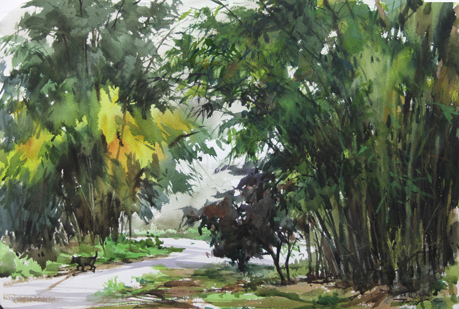 陳代銳水彩作品。(作者提供)