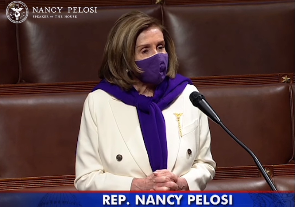 美國國會眾議院議長南希·佩洛西Nancy Pelosi 。圖／擷自House Speaker Nancy Pelosi 影片