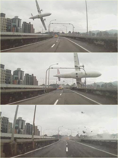 復興航空墜機畫面（取自網路）