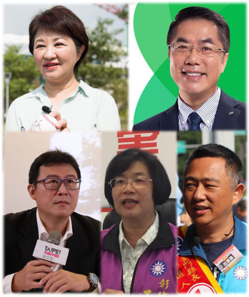 包括已請辭立委的姚文智、盧秀燕，還有當選台南市長的黃偉哲、當選彰化縣長的王惠美、當選金門縣長的楊鎮浯，這5席區域立委，依法須補選。圖／民報合成