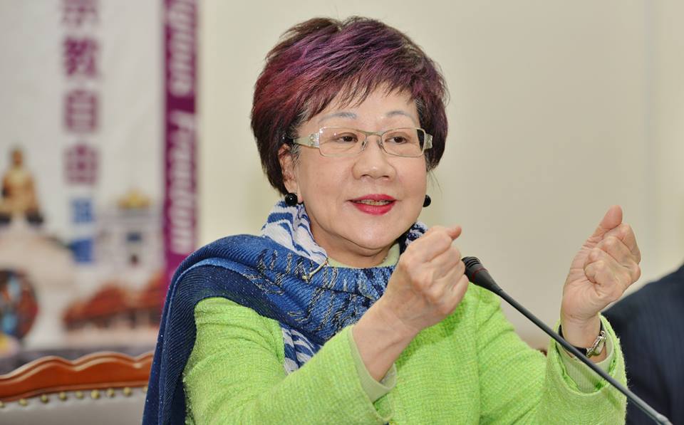 總統府駁回馬英九申請赴港案，前副總統呂秀蓮:這次若准了香港行，很快就會去大陸了。(郭文宏攝)（資料照片）20160216