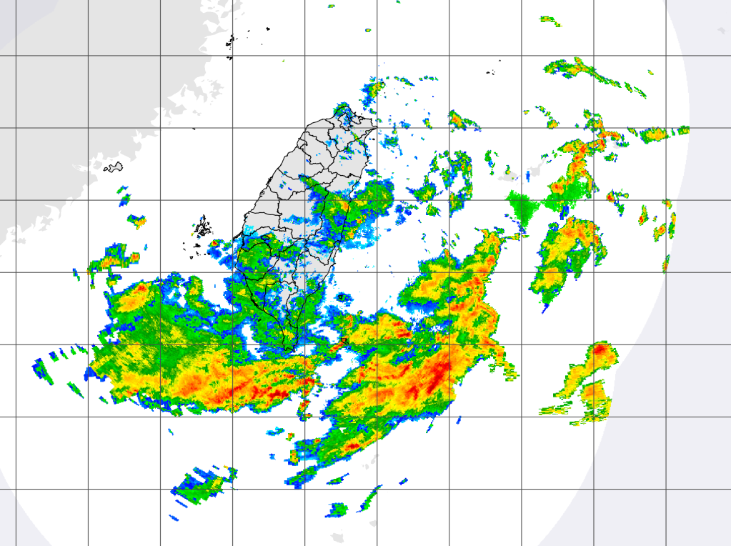 中央氣象局預測，受到西南氣流影響，今（26）日南部及花東地區降雨較明顯，預計到29日之後降雨才會趨緩。圖／取自中央氣象局