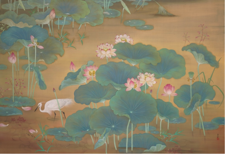 林玉山，《蓮池》，1930 （圖片：國立台灣美術館）
