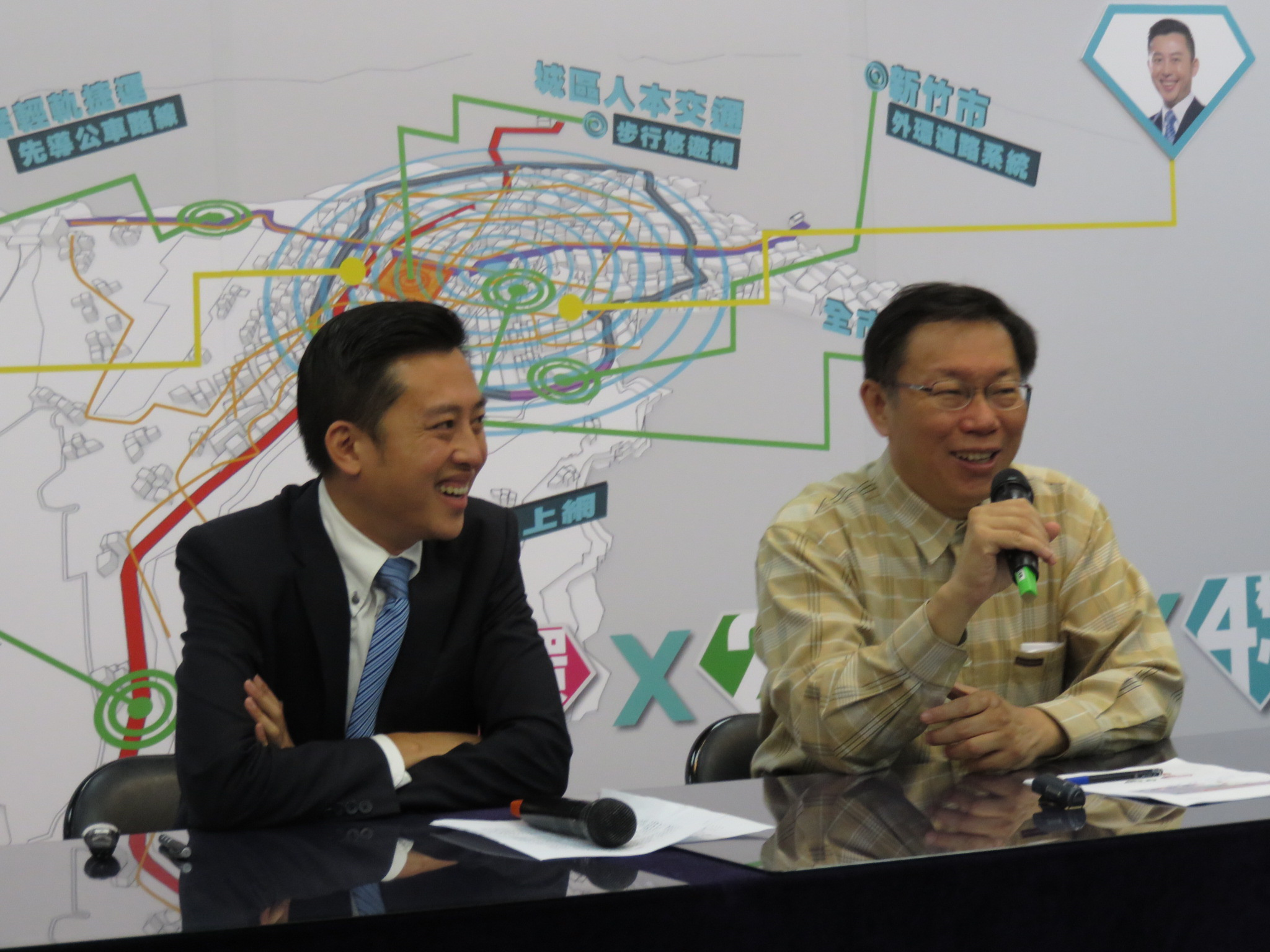 林智堅描繪2020新竹科技首都城市願景。（朱蒲青攝）