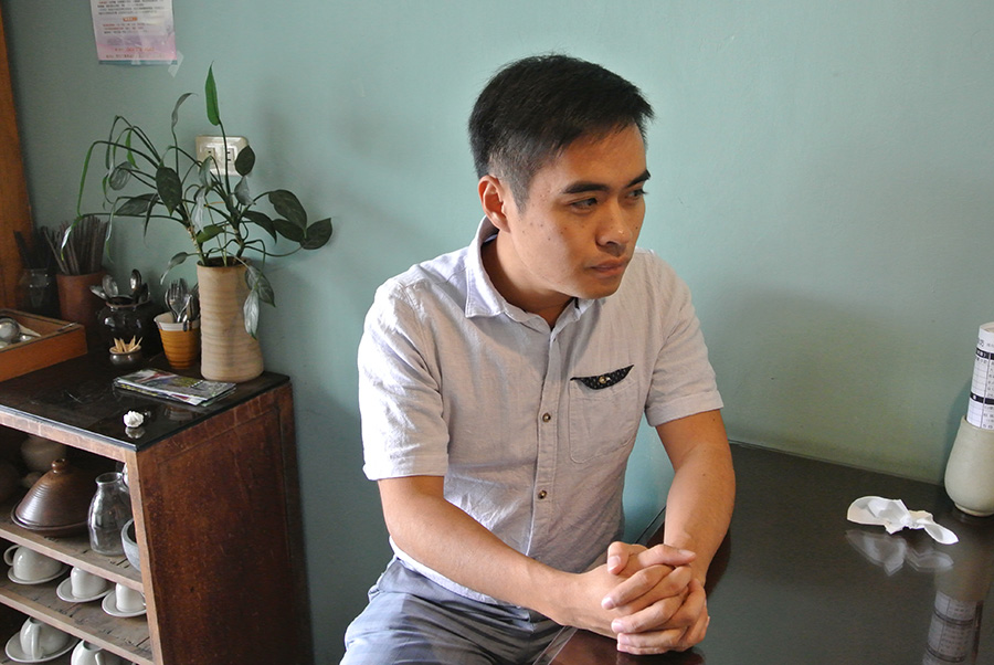 集集鎮長陳紀衡是全國最年輕的鄉鎮長。（張炯源攝）