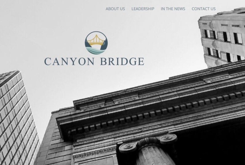 中共國務院資金支援，在美國登記的Canyon Bridge Capital Partners私募股權公司。圖片/網路截圖