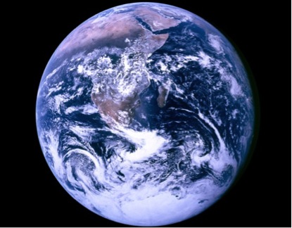 （圖：美國太空總署（NASA），《藍色彈珠》（Blue Marble））