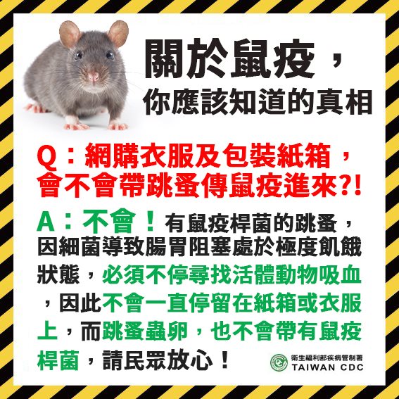 衛福部疾管署28日公佈中國內蒙古衛生當局於昨夜11點多公布1例腺鼠疫確診個案。日前疾管署已致醫界通函，提醒醫師診治病人時要加強詢問旅遊史及動物接觸史，以利防疫。圖／取自疾管署臉書