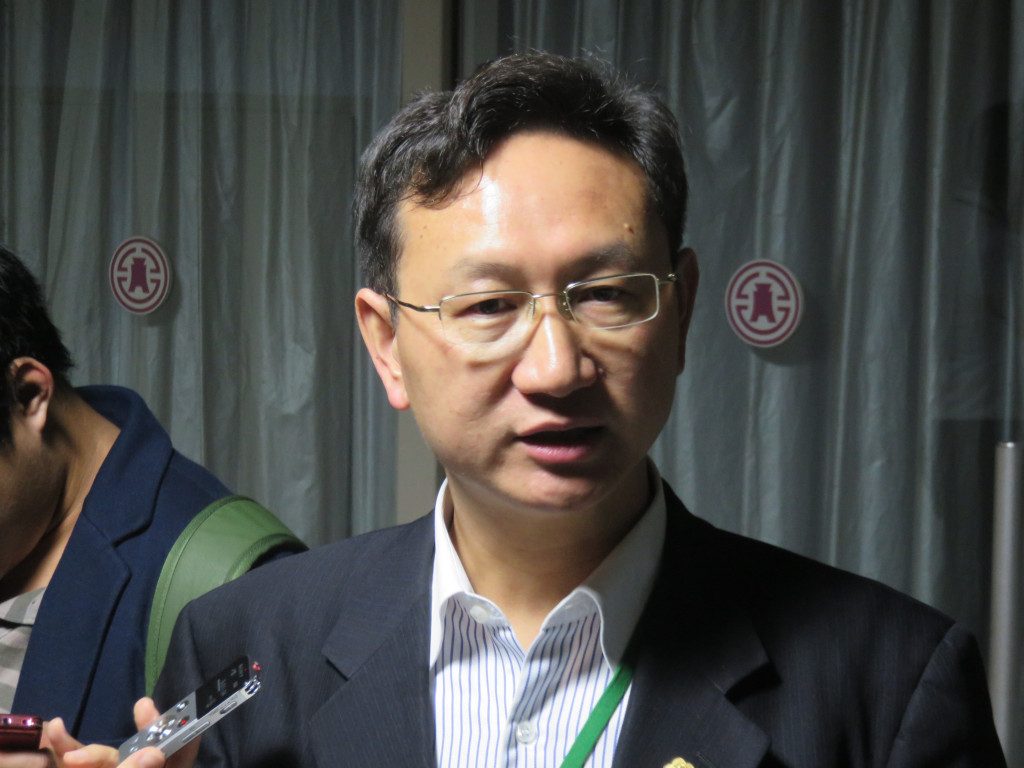 準行政院發言人童振源今天公布包括國發會副主委曾旭正等6位次長。（唐詩攝影）（檔案照片）