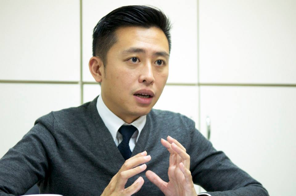 林智堅要利用大數據概念，為市民找出幸福美夢。（記者黃謙賢攝）