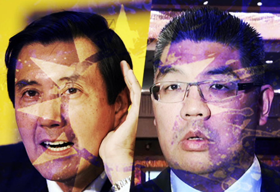 當年馬英九總統的「Long Stay」和「Homestay」的戲碼；今天則換上連勝文玩「Working Stay」。（網路資料，民報合成）