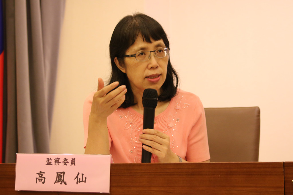 多次對女性下屬性騷擾，監察院今天通過對宜蘭監獄前副典獄長林祺源彈劾案。圖為主查監委高鳳仙。圖／何豪毅攝
