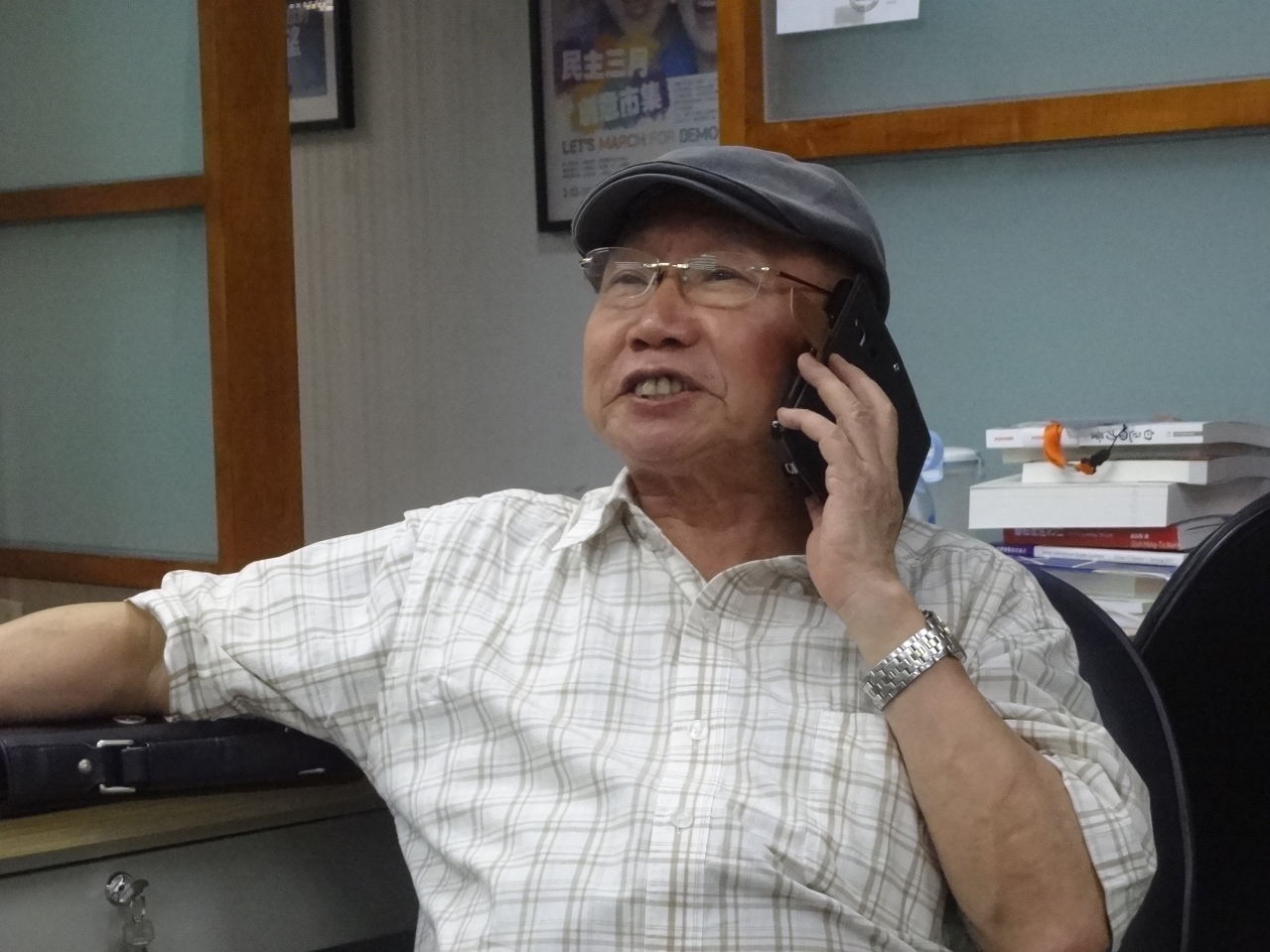 陳昭南捲土重來，於民進黨全代會再提「凍獨」議案 。（記者劉明堂攝）