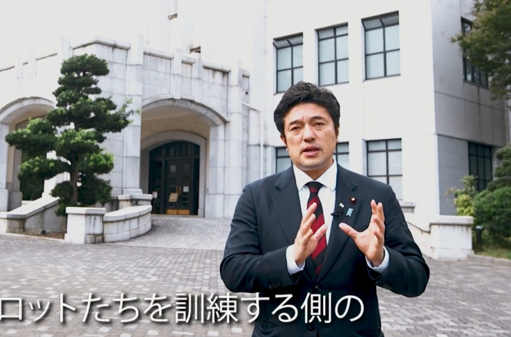 日本防衛副大臣中山泰秀指出，有必要對北京向台灣的施壓覺醒，保護台灣這個民主國家。圖／擷自中山泰秀個人網站影片