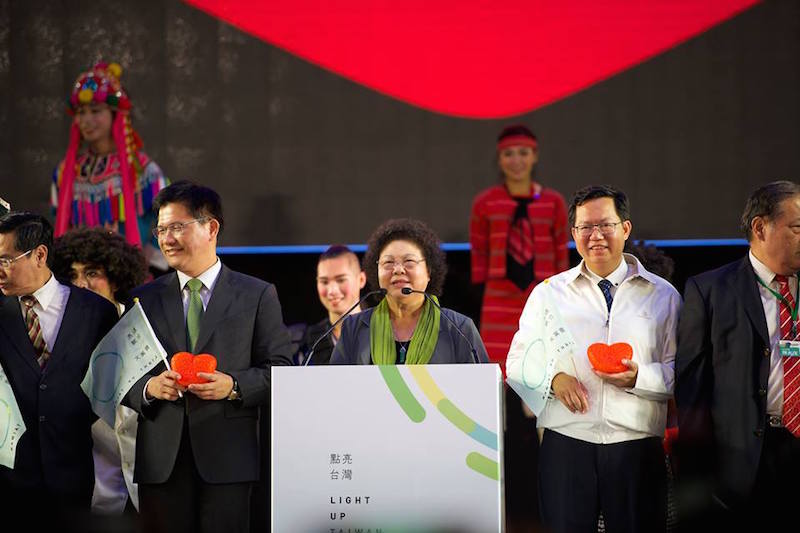 蔡英文競選總部主委陳菊宣示,決戰北台灣,要讓小英從台灣頭贏到台灣尾。(黃謙賢攝)