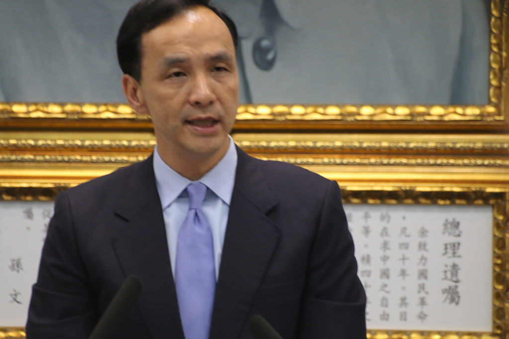 針對王金平黨籍案,國民黨主席朱立倫在中常會裁示,回歸考紀制度處理。(記者何豪毅攝)20150121
