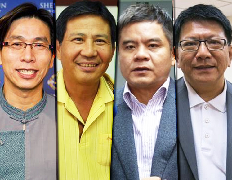 屏東第三選區立委補選大戰，鍾佳濱、黃昭展、莊瑞雄、潘孟安（由左至右），提前掀起開戰風雲。（網路資料，民報合成）
